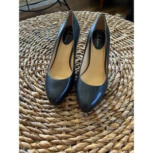 Cole Haan Nikeair Womens Black Leather Heels Shoes Size 9.5B